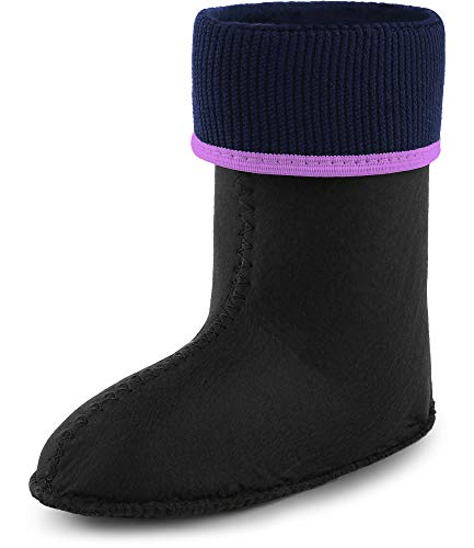 Ladeheid Kinder Mädchen Jungen Wärmende Stiefelsocken für Gummistiefel Innenschuh KL058 (Violett, 23 EU) von Ladeheid