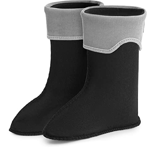 Ladeheid Kinder Mädchen Jungen Wärmende Stiefelsocken für Gummistiefel Innenschuh LA-861 (Grau, 22/23 EU) von Ladeheid