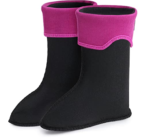 Ladeheid Kinder Mädchen Jungen Wärmende Stiefelsocken für Gummistiefel Innenschuh LA-861 (Rosa, 34/35 EU) von Ladeheid