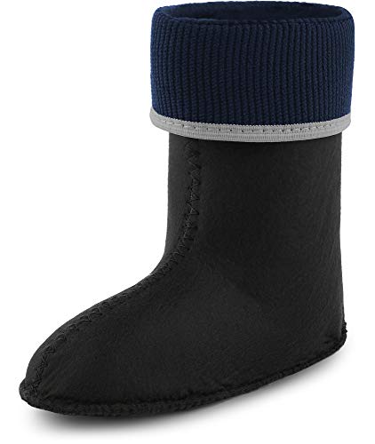 Ladeheid Kinder Mädchen Jungen Wärmende Stiefelsocken für Gummistiefel Innenschuh KL058 (Grau, 22 EU) von Ladeheid