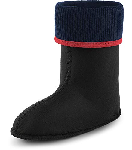 Ladeheid Kinder Mädchen Jungen Wärmende Stiefelsocken für Gummistiefel Innenschuh KL058 (Rot, 23 EU) von Ladeheid