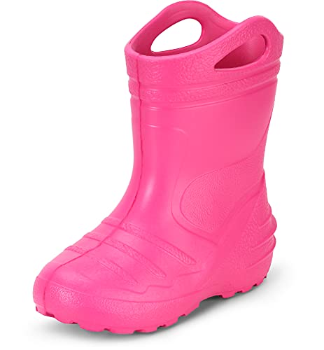 Ladeheid Gummistiefel Kinder federleichte Eva Regenschuhe Bequeme und leichte Regenstiefel Kinder perfekt für Frühling und Sommer KL051-S (Rosa, 22 EU) von Ladeheid