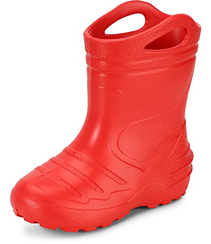 Ladeheid Kinder Mädchen Jungen federleichte Eva Gummistiefel KL051-S (Rot, 23 EU) von Ladeheid