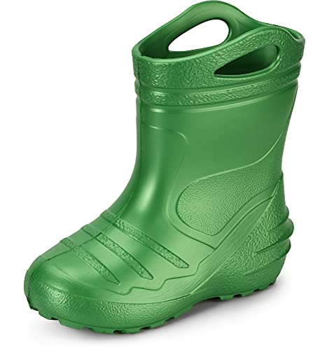 Ladeheid Kinder Mädchen Jungen federleichte Eva Gummistiefel KL051-S (Smaragdgrün, 22 EU) von Ladeheid