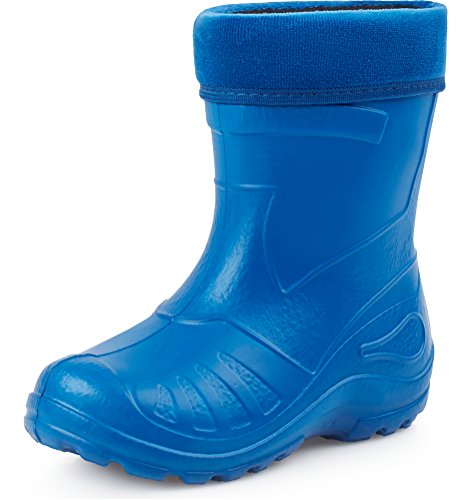 Ladeheid Gummistiefel Kinder federleichte und wasserdichte Eva Thermo Regenstiefel Gummistiefel gefüttert KL050 (Blau, 27 EU) von Ladeheid