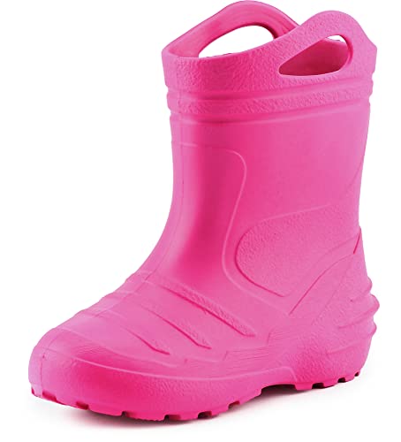 Ladeheid Kinder Mädchen Jungen federleichte Eva Thermo Gummistiefel gefüttert KL051 (Rosa, 29 EU) von Ladeheid