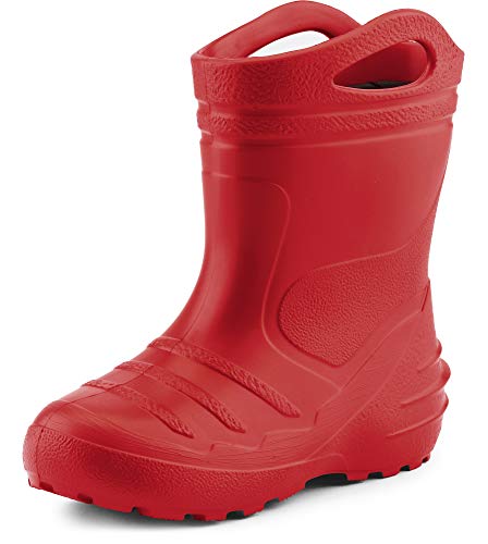 Ladeheid Kinder Mädchen Jungen federleichte Eva Thermo Gummistiefel gefüttert KL051 (Rot, 22 EU) von Ladeheid