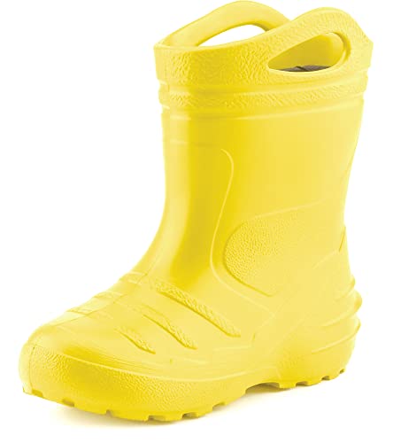 Ladeheid Kinder Mädchen Jungen federleichte Eva Thermo Gummistiefel gefüttert KL051 (Sonnig, 22 EU) von Ladeheid