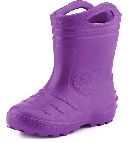 Ladeheid Kinder Mädchen Jungen federleichte Eva Thermo Gummistiefel gefüttert KL051 (Violett, 22 EU) von Ladeheid