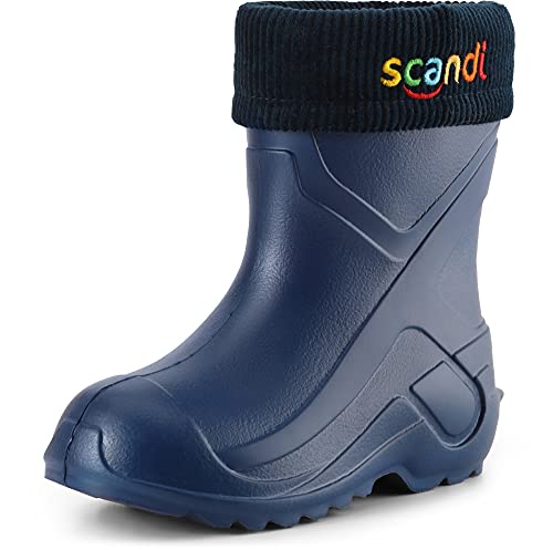 Ladeheid Kinder Mädchen Jungen federleichte Eva Thermo Gummistiefel gefüttert LA-763 (Blau295c/Marineblau, 26 EU) von Ladeheid