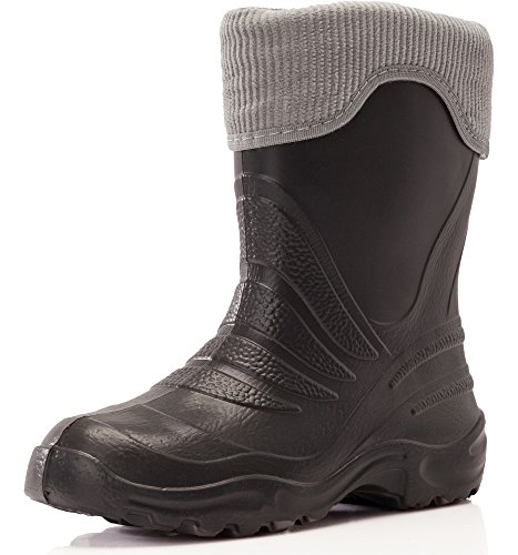 Ladeheid Kinder Mädchen Jungen federleichte Eva Thermo Gummistiefel gefüttert LA-861 (Graphite/Grau, 32/33 EU) von Ladeheid