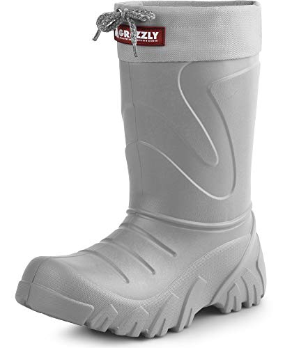 Ladeheid Kinder Mädchen Jungen federleichte Eva Winter Thermo Gummistiefel gefüttert LA-835 (Grau, 22/23 EU) von Ladeheid