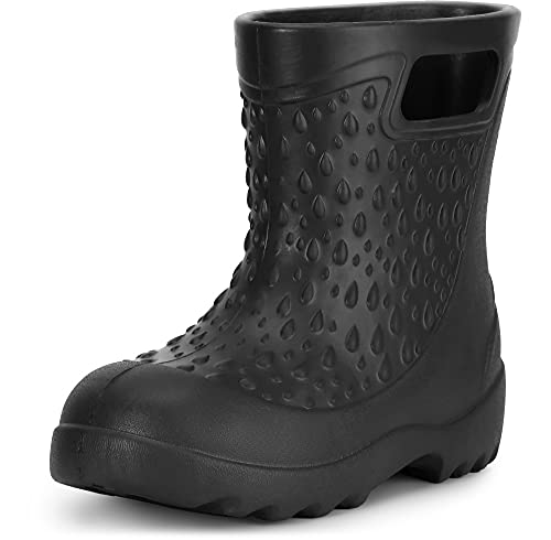 Ladeheid Kinder Mädchen Jungen leichte Eva Gummistiefel Regenstiefel LADW006 (Schwarz, 26/27 EU) von Ladeheid