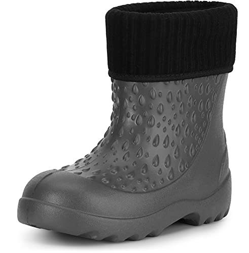 Ladeheid Kinder Mädchen Jungen leichte Eva Gummistiefel Regenstiefel LADW007 (Graphite 9490, 34/35 EU) von Ladeheid