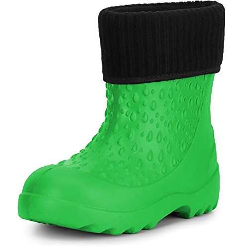 Ladeheid Kinder Mädchen Jungen leichte Eva Gummistiefel Regenstiefel LADW007 (Grün 1711, 28/29 EU) von Ladeheid