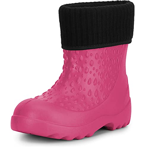 Ladeheid Kinder Mädchen Jungen leichte Eva Gummistiefel Regenstiefel LADW007 (Rosa 6108, 24/25 EU) von Ladeheid