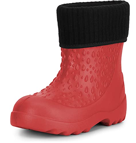 Ladeheid Kinder Mädchen Jungen leichte Eva Gummistiefel Regenstiefel LADW007 (Rot 1841, 26/27 EU) von Ladeheid