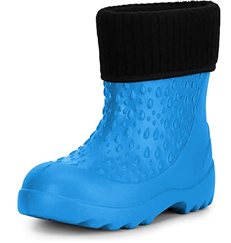 Ladeheid Kinder Mädchen Jungen leichte Eva Gummistiefel Regenstiefel LADW007 (Türkis 6706, 28/29 EU) von Ladeheid