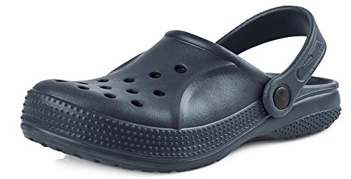 Ladeheid Kinder Mädchen Jungen leichte Eva Clogs Gartenclogs Gartenschuhe KL055 (Dunkelblau, 26 EU) von Ladeheid