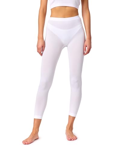 Ladeheid Lange Unterhosen Damen Funktionsunterwäsche Thermounterwäsche für Winter Sport Ski Outdoor Fußball Jogging LA40-261 (Weiß, L) von Ladeheid