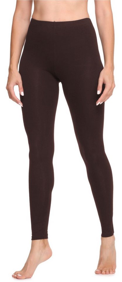 Ladeheid Leggings Damen Lange Hosen aus Baumwolle LA40-133 (1-tlg) bequem, elastischer Bund von Ladeheid