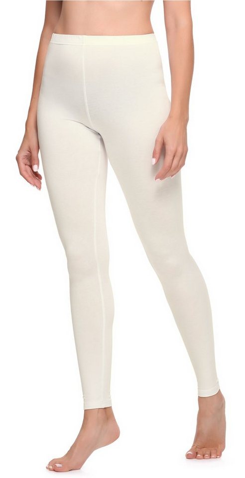 Ladeheid Leggings Damen Lange Hosen aus Baumwolle LA40-133 (1-tlg) bequem, elastischer Bund von Ladeheid