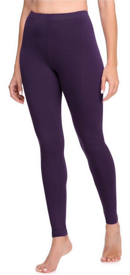 Ladeheid Leggings Damen Lange Hosen aus Baumwolle LA40-133 (1-tlg) bequem, elastischer Bund von Ladeheid