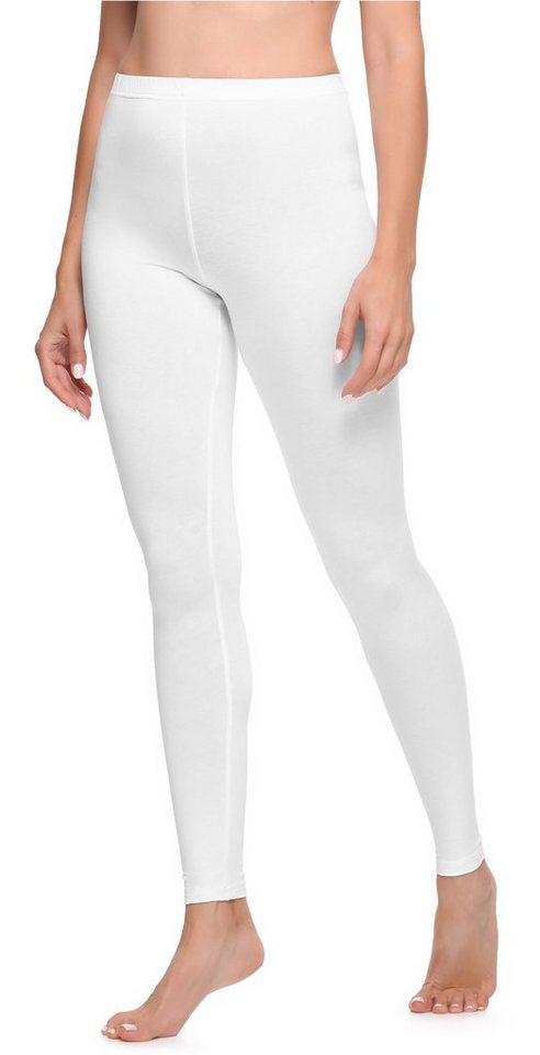 Ladeheid Leggings Damen Lange Hosen aus Baumwolle LA40-133 (1-tlg) bequem, elastischer Bund von Ladeheid