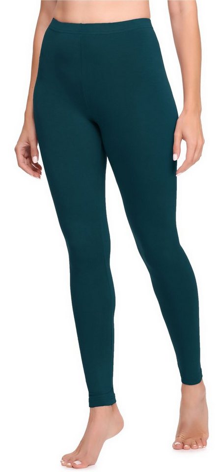 Ladeheid Leggings Damen Lange Leggings aus Viskose LA40-201 (1-tlg) elastischer Bund von Ladeheid