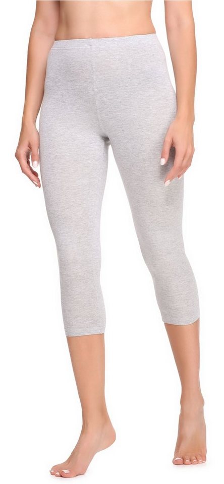 Ladeheid Leggings Damen Leggings 3/4 aus Viskose LA40-202 (1-tlg) elastischer Bund von Ladeheid