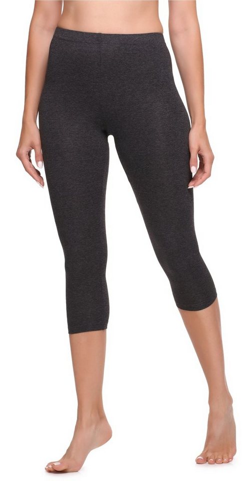 Ladeheid Leggings Damen Leggings 3/4 aus Viskose LA40-202 (1-tlg) elastischer Bund von Ladeheid