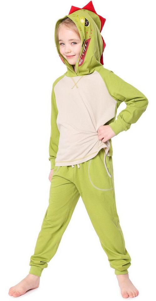 Ladeheid Schlafanzug Kinder Schlafanzug aus Baumwolle Verkleidung mit Kapuze LA40-236 ohne von Ladeheid