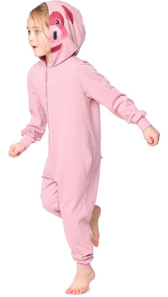 Ladeheid Schlafanzug Kinder Schlafoverall aus Baumwolle Tiermotiv Verkleidung LA40-232 ohne von Ladeheid