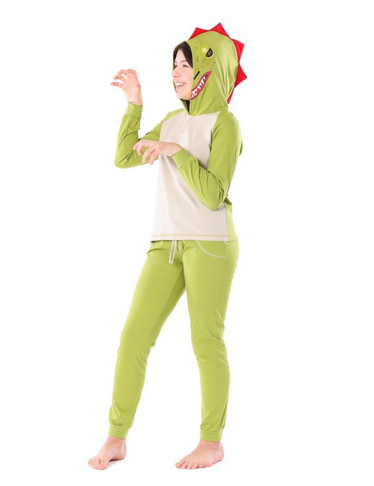 Ladeheid Schlafanzug Mädchen Schlafanzug aus Baumwolle Tierkostüm mit Kapuze LA40-237 ohne von Ladeheid