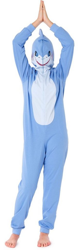 Ladeheid Schlafanzug Mädchen Schlafoverall aus Baumwolle Tiermotiv mit Kapuze LA40-233 mit Kapuze von Ladeheid