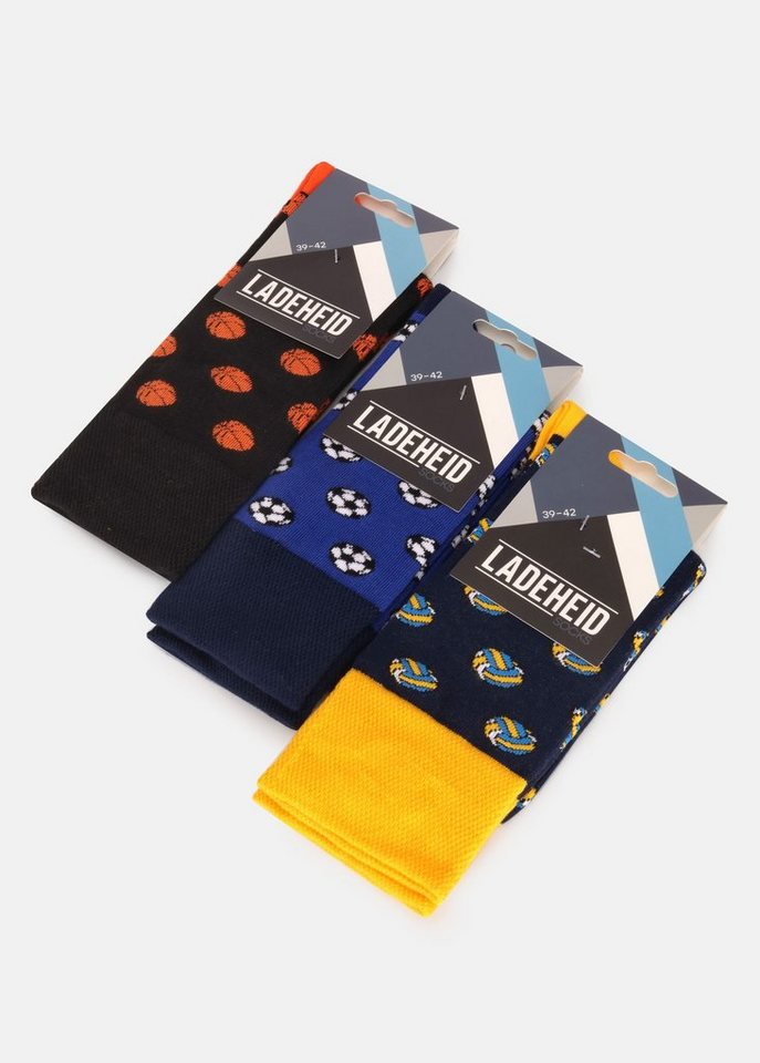 Ladeheid Socken Damen und Herren 3er Pack Socken AT006 von Ladeheid