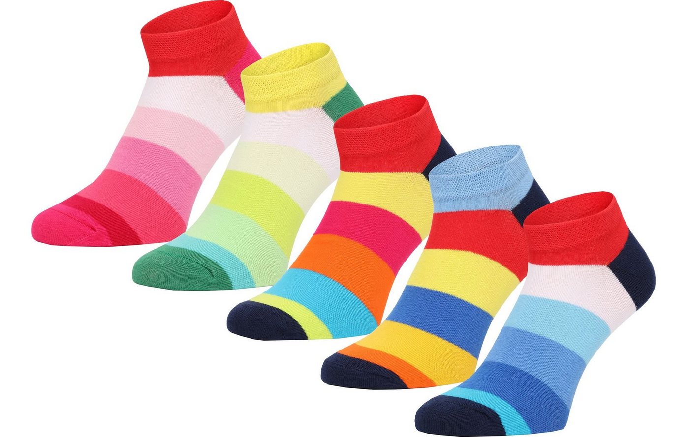 Ladeheid Socken Damen und Herren 5er 10er Pack Sneaker Socken AT004 von Ladeheid