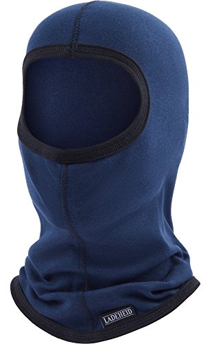 Ladeheid Sturmhaube, Skimaske, Balaclava für Herren und Damen Silverplus Thermoaktiv, mit Absorption von Feuchtigkeit und Verbessert Komfort für Ski, Motorrad und Fahrrad LA-127 (Dunkelblau, XL/XXL) von Ladeheid