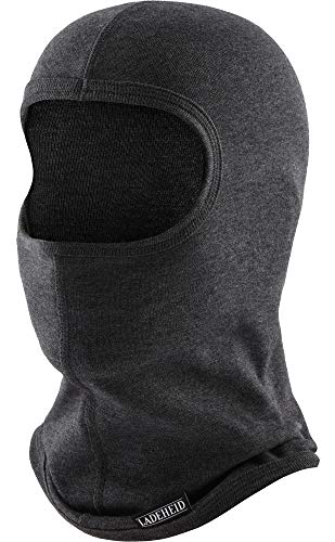 Ladeheid Sturmhaube Winter Skimaske für Herren und Damen Silverplus Thermoaktiv Balaclava Komfort Ideal für Ski Sturmmaske Motorrad Fahrrad LA-127 (Graphite/Melange-2, M/L) von Ladeheid