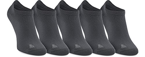 Ladeheid Unisex 5 Pack Sneaker Socken aus Bambusfasern LASS0003 (Graphite, 36-37) von Ladeheid