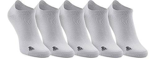 Ladeheid Unisex 5 Pack Sneaker Socken aus Bambusfasern LASS0003 (Hellgrau, 38-40) von Ladeheid