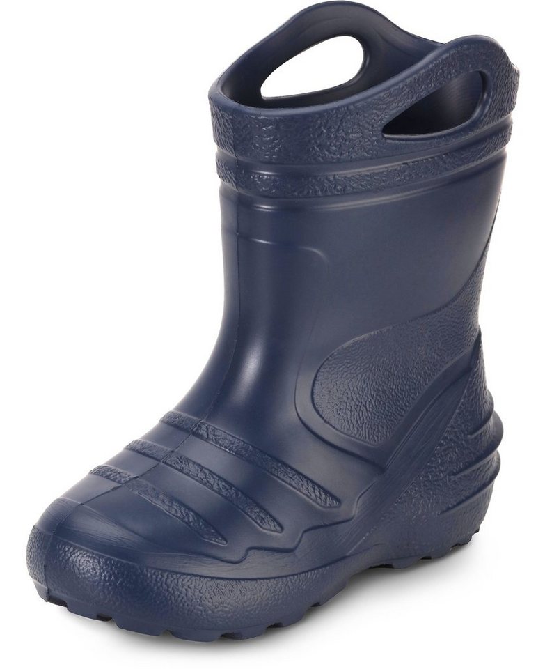 Ladeheid federleichte Regenschuhe Kinder mit Griffen KL051 Gummistiefel mit herausnehmbare Einlegesohle von Ladeheid