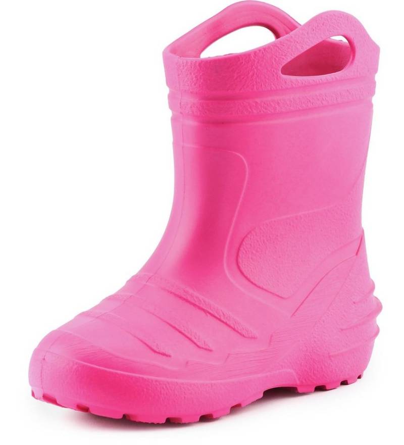 Ladeheid federleichte Regenschuhe Kinder mit Griffen KL051 Gummistiefel mit herausnehmbares Innenfutter von Ladeheid