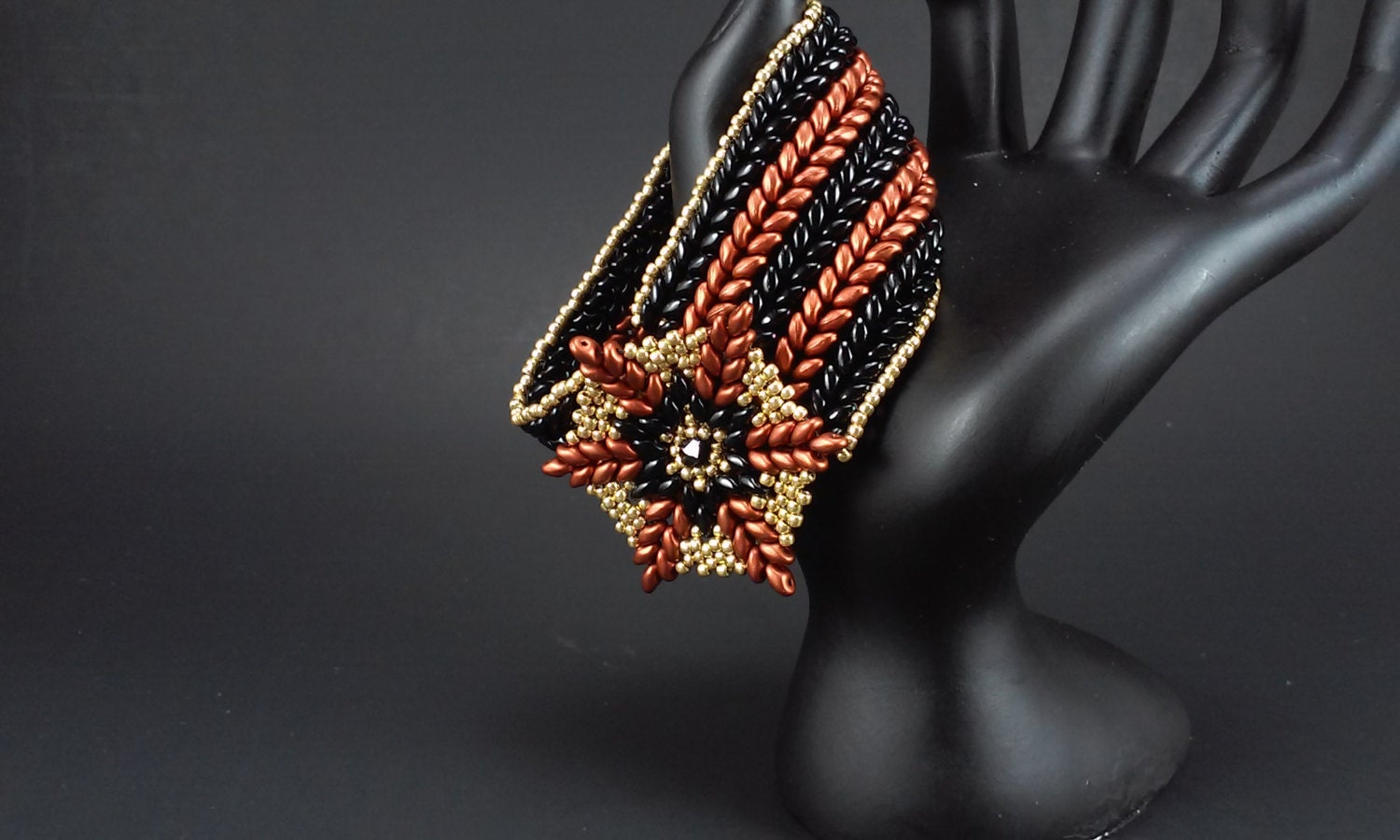 Ladistar - Handgemachte Armreif Samen Herringbone Stich, Tri-Color-Armband, Nickelfrei Ladistar - Handgemachte Armreif Samen Herringbone Stich, Tri-Color-Armband, Nickelfrei von LadiDiJewelry