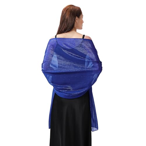 Ladiery Abend-Stola und Tücher für Abendkleider, Weicher Transparenter Krepp-Stola mit Schimmer, Braut-Tuch Elegante Damen Schals von Ladiery