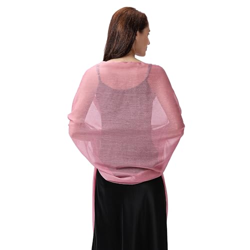 Ladiery Abend-Stola und Tücher für Abendkleider, Weicher Transparenter Krepp-Stola mit Schimmer, Braut-Tuch Elegante Damen Schals von Ladiery