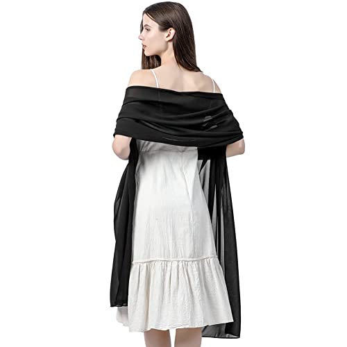 Ladiery Chiffon Schals und Wraps für Abend Party Frauen Plus Größe Braut Hochzeit Schal Leichtgewicht Soft Sheer Stola von Ladiery