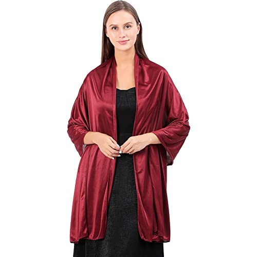 Ladiery Damen Seide Satin Stola Festlich,Shawl für Brautkleider Abendkleider Sommer Elegante Party Weicher Schal von Ladiery