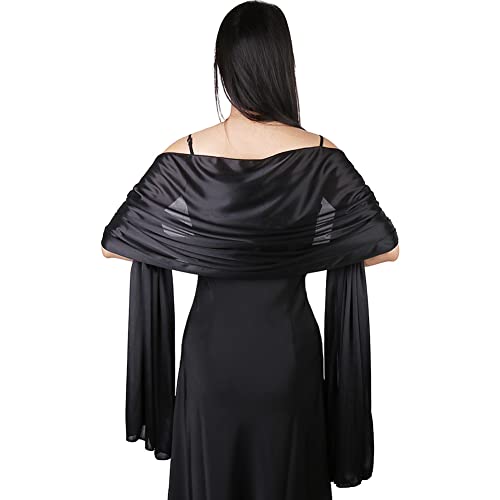 Ladiery Damen Seide Satin Stola Festlich,Shawl für Brautkleider Abendkleider Sommer Elegante Party Weicher Schal von Ladiery