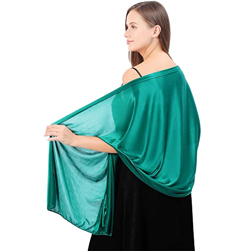 Ladiery Damen Seide Satin Stola Festlich,Shawl für Brautkleider Abendkleider Sommer Elegante Party Weicher Schal von Ladiery